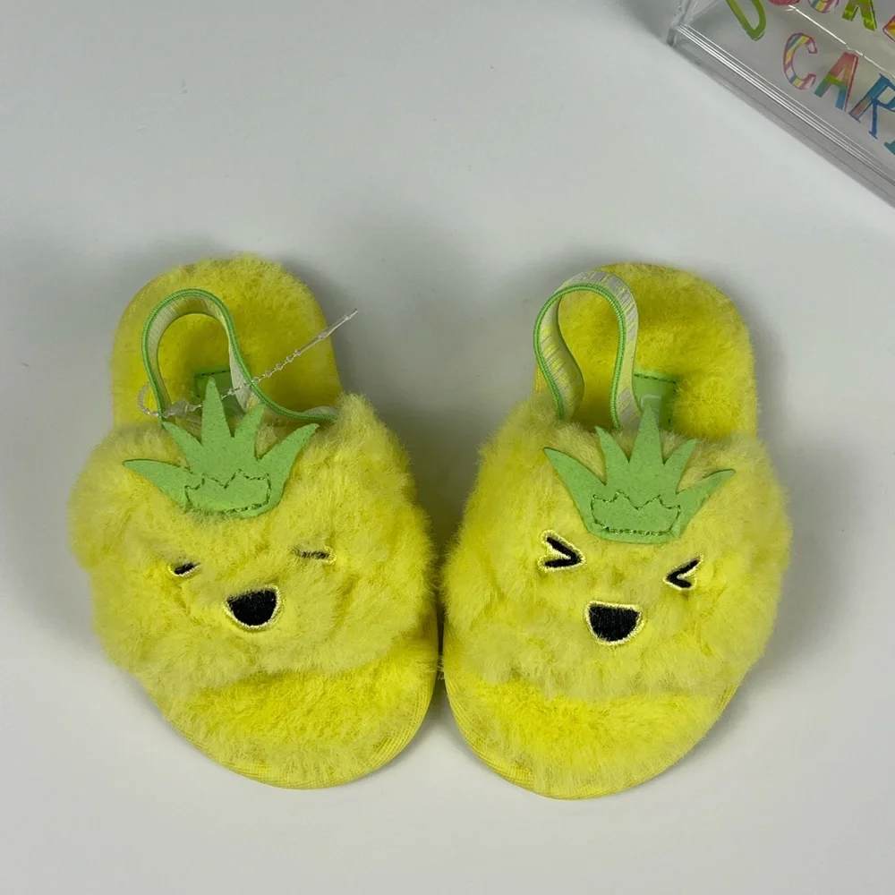 NEW Ugg Fluff Yeah Pineapple Stiffie Toddler Sandals SZ-6